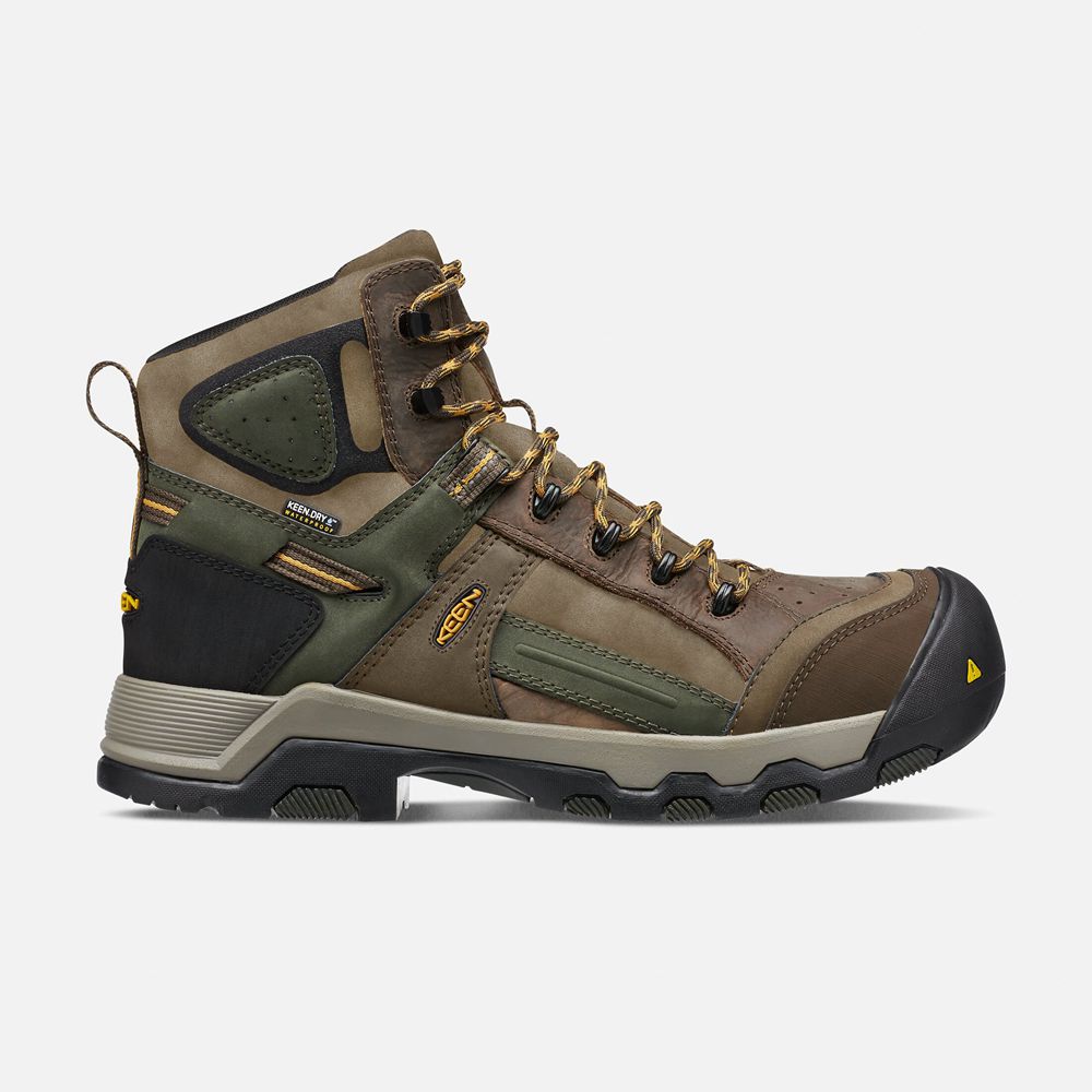 Botas de Trabajo Keen Mexico Marrom - Hombre Davenport Al Waterproof Mid (Composite Toe) - OD7185490